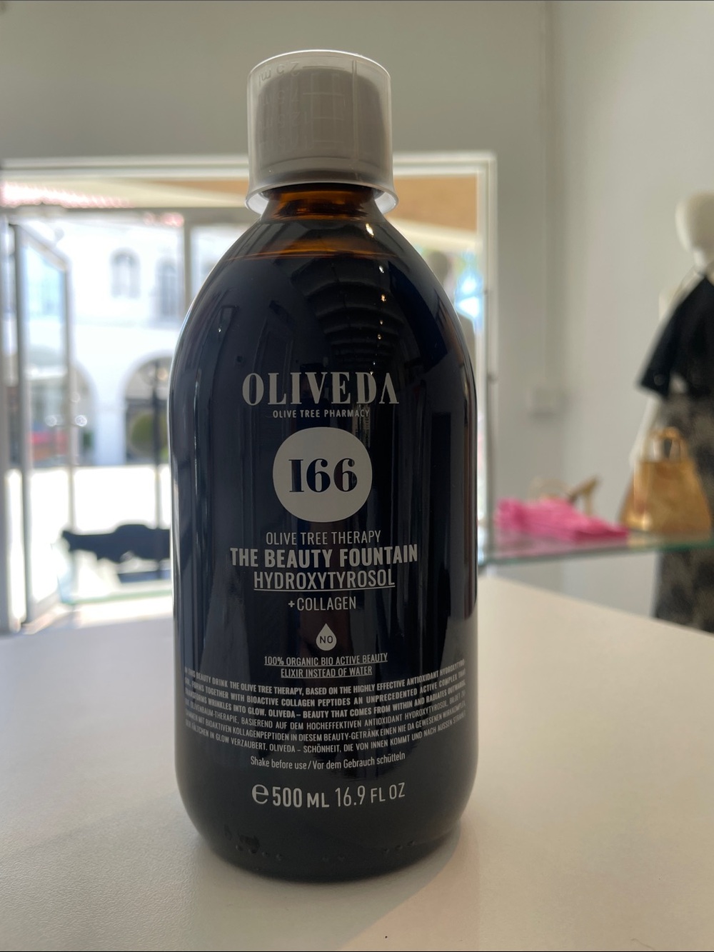 OLIVEDA 166 The Beauty Fountain Hydroxytyrosol + Collagen - Amber Bottle